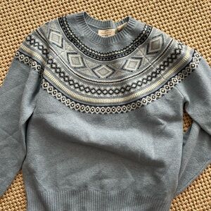 Blue Patterned Sweater